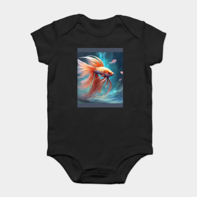adventure model fish Baby Bodysuit by animegirlnft